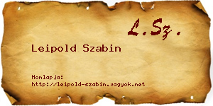 Leipold Szabin névjegykártya